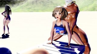 Ooarai whores having fuck session at the beach like dumb animals